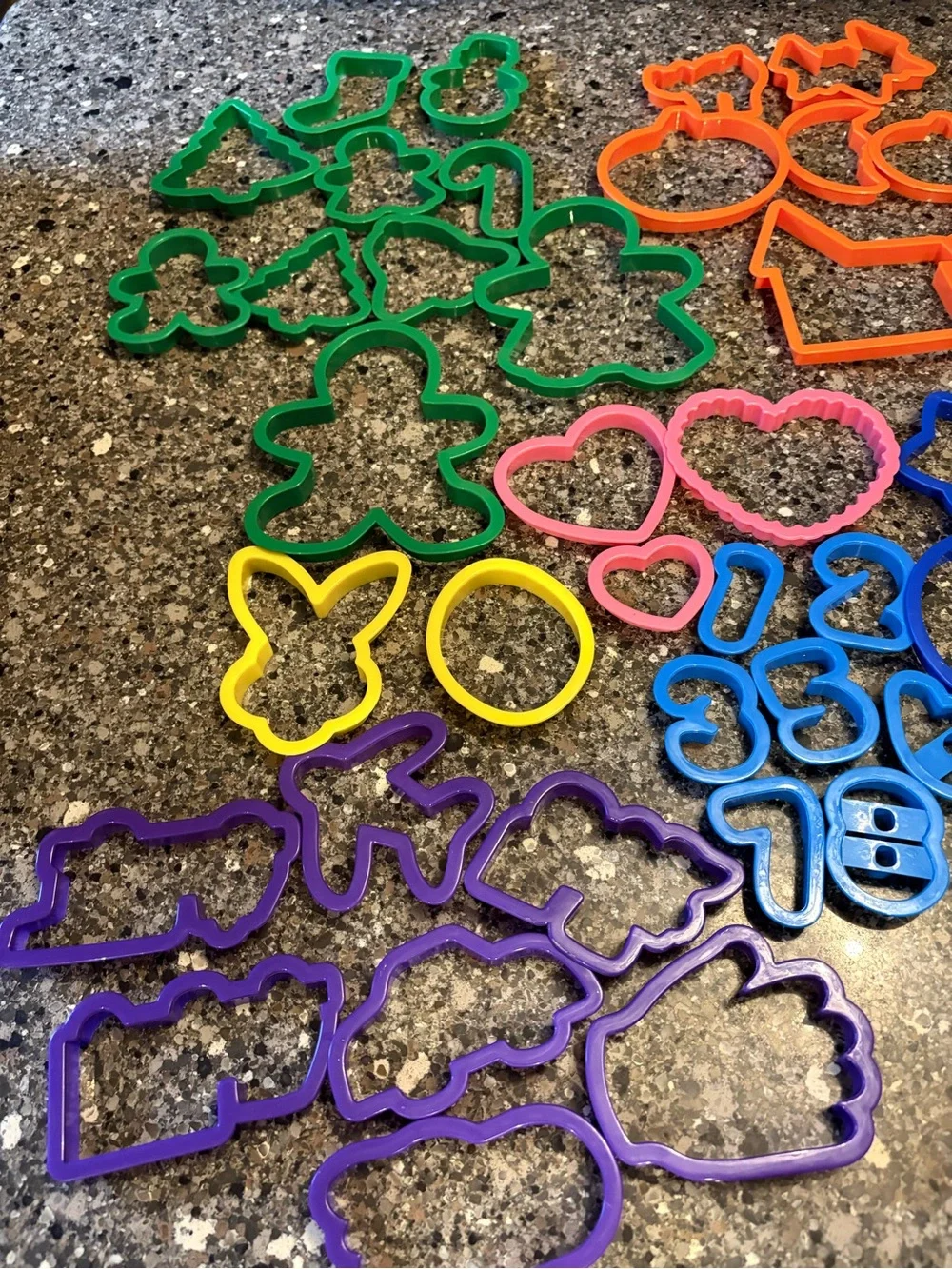 Wilton Colorful Assorted Cookie & Craft Cutters Holiday Letters Plastic